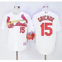 Cardinals #15 Randal Grichuk White Cool Base Stitched Jersey