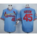 Cardinals #45 Bob Gibson Blue 1982 Turn Back The Clock Stitched Jersey