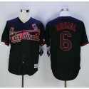 Cardinals #6 Stan Musial Black New Cool Base Fashion Stitched Jersey