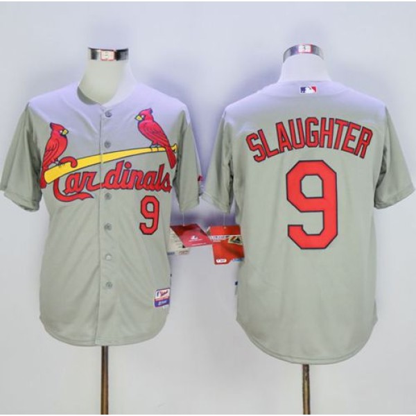 Cardinals #9 Enos Slaughter Grey Cool Base Stitched Jersey