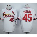 Cardinals #45 Bob Gibson White 1982 Turn Back The Clock Stitched Jersey