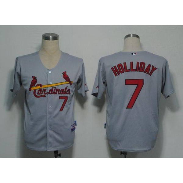 Cardinals #7 Matt Holliday Stitched Grey Jersey