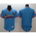 Cardinals Blank Light Blue Flexbase Authentic Collection Cooperstown Stitched Jersey