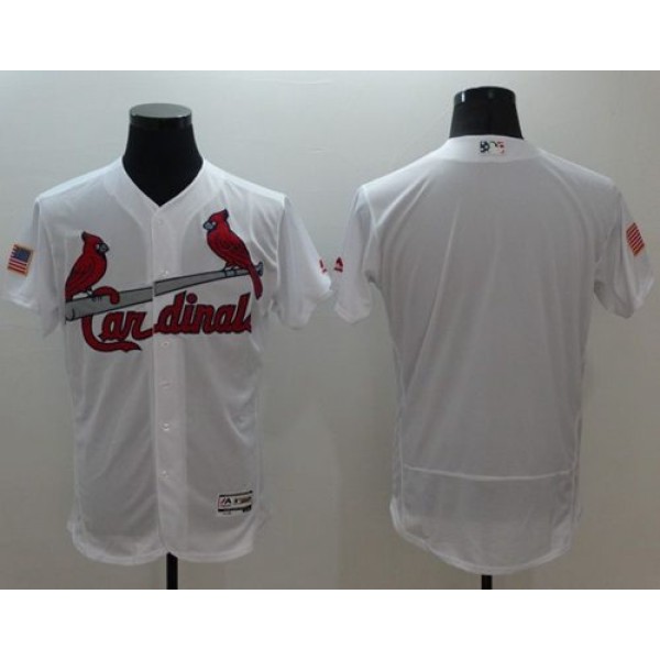 Cardinals Blank White Fashion Stars Stripes Flexbase Authentic Stitched Jersey