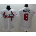 Cardinals #6 Stan Musial White Fashion Stars Stripes Flexbase Authentic Stitched Jersey