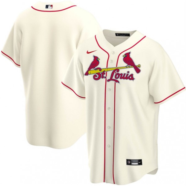St. Louis Cardinals Blank Cream Cool Base Stitched Jersey