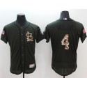 Cardinals #4 Yadier Molina Green Flexbase Authentic Collection Salute To Service Stitched Jersey
