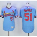 Cardinals #51 Willie McGee Light Blue Flexbase Authentic Collection Cooperstown Stitched Jersey