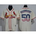 Cardinals #50 Adam Wainwright Cream USA Flag Fashion Stitched Jersey