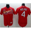 Cardinals #4 Yadier Molina Red Flexbase Authentic Collection Stitched Jersey