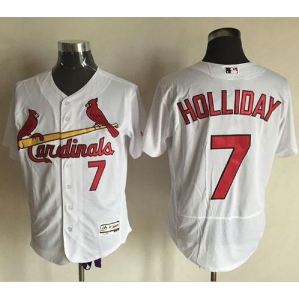 Cardinals #7 Matt Holliday White Flexbase Authentic Collection Stitched Jersey