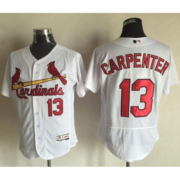Cardinals #13 Matt Carpenter White Flexbase Authentic Collection Stitched Jersey
