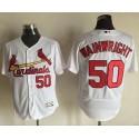 Cardinals #50 Adam Wainwright White Flexbase Authentic Collection Stitched Jersey