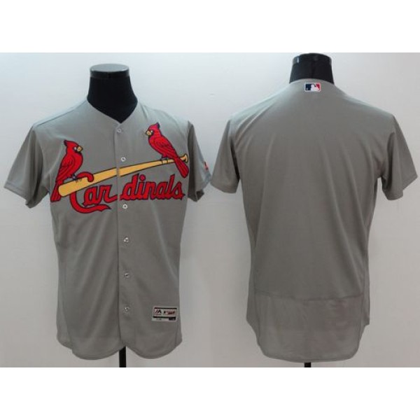 Cardinals Blank Grey Flexbase Authentic Collection Stitched Jersey