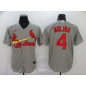 St. Louis Cardinals #4 Yadier Molina Grey Cool Base Stitched Jersey