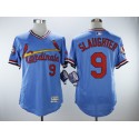 St.Louis Cardinals #9 Enos Slaughter Light Blue Cooperstown Collection Flexbase Stitched Jersey