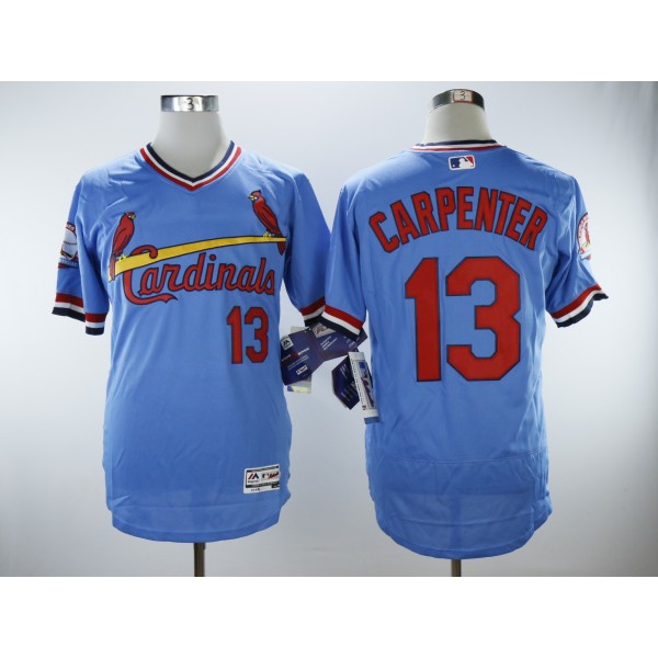 St.Louis Cardinals #13 Matt Carpenter Light Blue Cooperstown Collection Flexbase Stitched Jersey