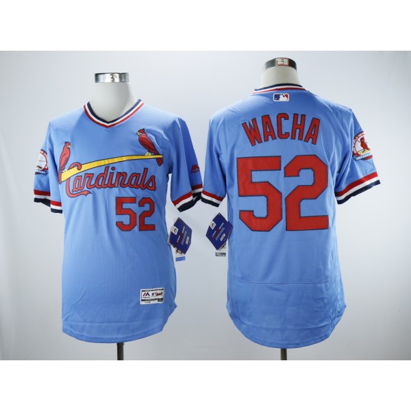 St.Louis Cardinals #52 Michael Wacha Light Blue Cooperstown Collection Flexbase Stitched Jersey