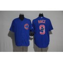 Chicago Cubs #9 Javier Baez Blue Team Logo Print Cool Base Stitched Jersey