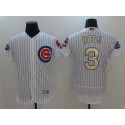 Chicago Cubs #3 David Ross White 2017 Gold Program Flexbase Stitched Jersey