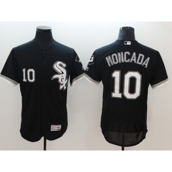 Chicago White Sox #10 Yoan Moncada Black Flexbase Stitched Jersey
