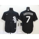 Chicago White Sox Blank #7 Tim Anderson Black Cool Base Stitched Jersey