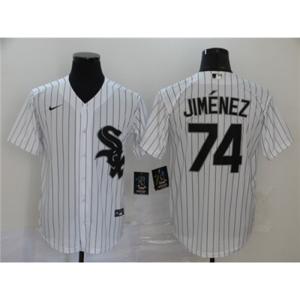 Chicago White Sox Blank #74 Eloy Jiménez White Cool Base Stitched Jersey
