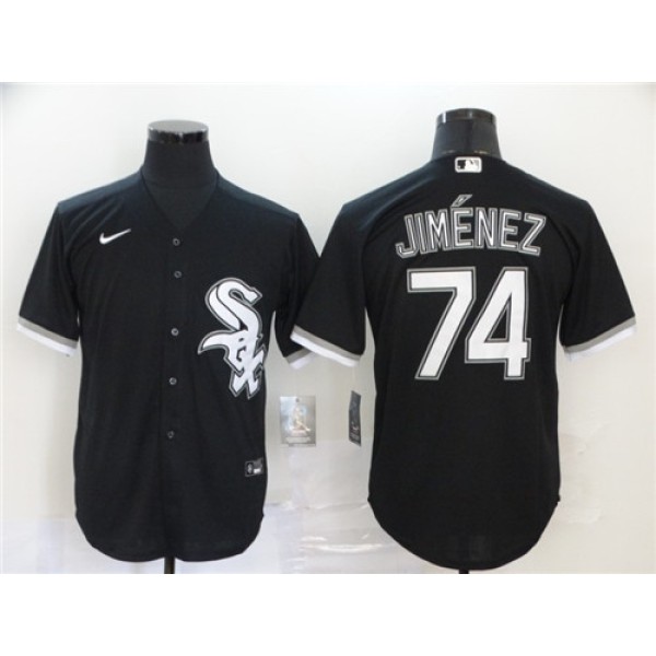 Chicago White Sox Blank #74 Eloy Jiménez Black Cool Base Stitched Jersey