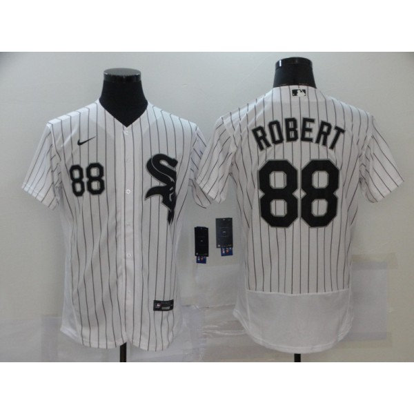 Chicago White Sox #88 Luis Rober White Flex Base Stitched Jersey
