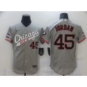 Chicago White Sox #45 Michael Jordan Grey Flex Base Stitched Jersey