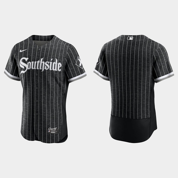 Chicago White Sox Blank Black 2021 City Connect Replica Flex Base Stitched Jersey
