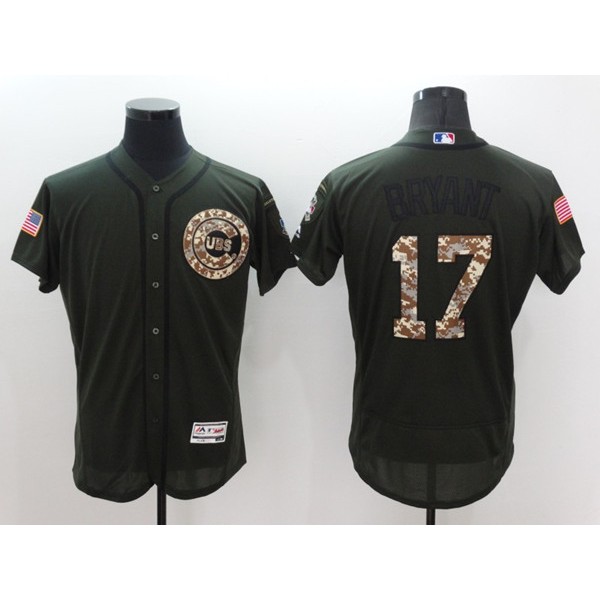Chicago Cubs #17 Kris Bryant Green Stitched Jersey