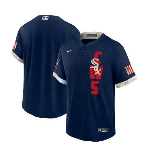 Chicago White Sox Blank 2021 Navy All-Star Cool Base Stitched Jersey