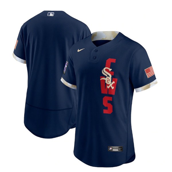 Chicago White Sox Blank 2021 Navy All-Star Flex Base Stitched Jersey