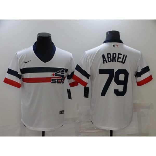 Chicago White Sox #79 Jose Abreu White Cool Base Stitched Jersey