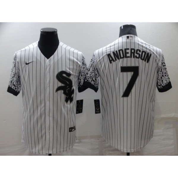 Chicago White Sox #7 Tim Anderson White City Connect Cool Base Stitched Jersey