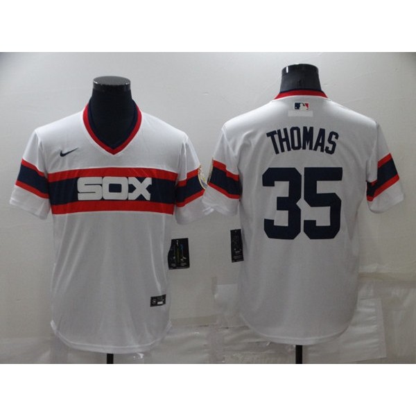 Chicago White Sox #35 Frank Thomas Throwback Cool Base Stitched Jersey