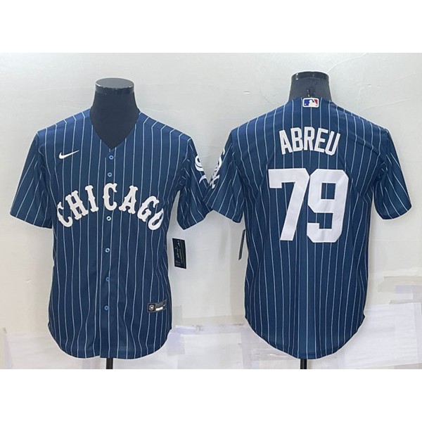 Chicago White Sox #79 Jose Abreu Navy Cool Base Stitched Jersey