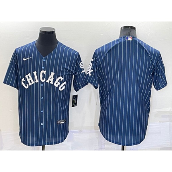 Chicago White Sox Blank Navy Cool Base Stitched Jersey