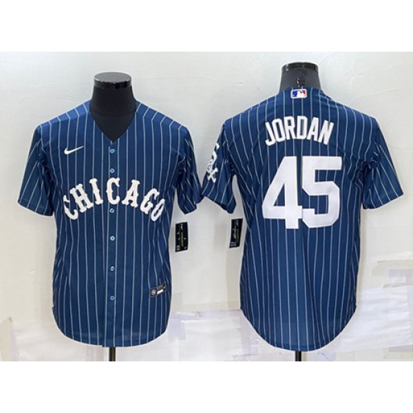 Chicago White Sox #45 Michael Jordan Navy Cool Base Stitched Jersey