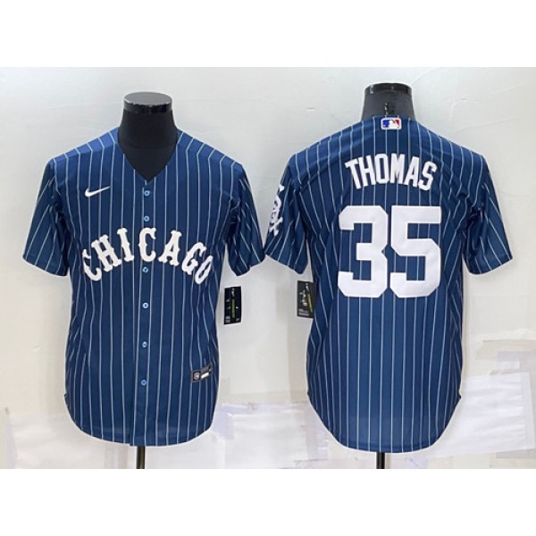 Chicago White Sox #35 Frank Thomas Navy Cool Base Stitched Jersey