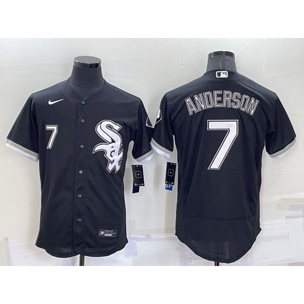 Chicago White Sox #7 Tim Anderson Black Flex Base Stitched Jersey