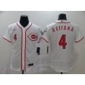 Cincinnati Reds #4 Shogo Akiyama White Flex Base Stitched Jersey