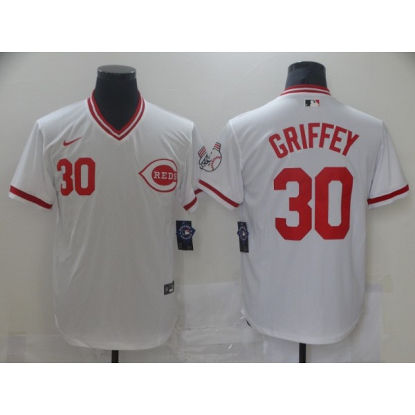 Cincinnati Reds #30 Ken Griffey White Cool Base Stitched Jersey