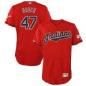 Cleveland Indians #47 Trevor Bauer Red Flexbase Stitched Jersey