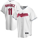 Cleveland Indians White #11 José Ramírez Cool Base Stitched Jersey