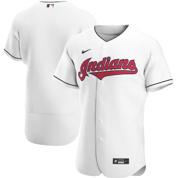 Cleveland Indians White Flex Base Stitched Jersey