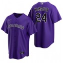 Colorado Rockies #24 Ryan McMahon Purple Stitched Baseball Jersey
