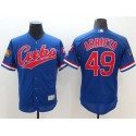 Cubs #49 Jake Arrieta Blue Flexbase Authentic Collection 1994 Turn Back The Clock Stitched Jersey