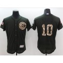Cubs #10 Ron Santo Green Flexbase Authentic Collection Salute To Service Stitched Jersey